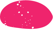 a pink oval with white dots