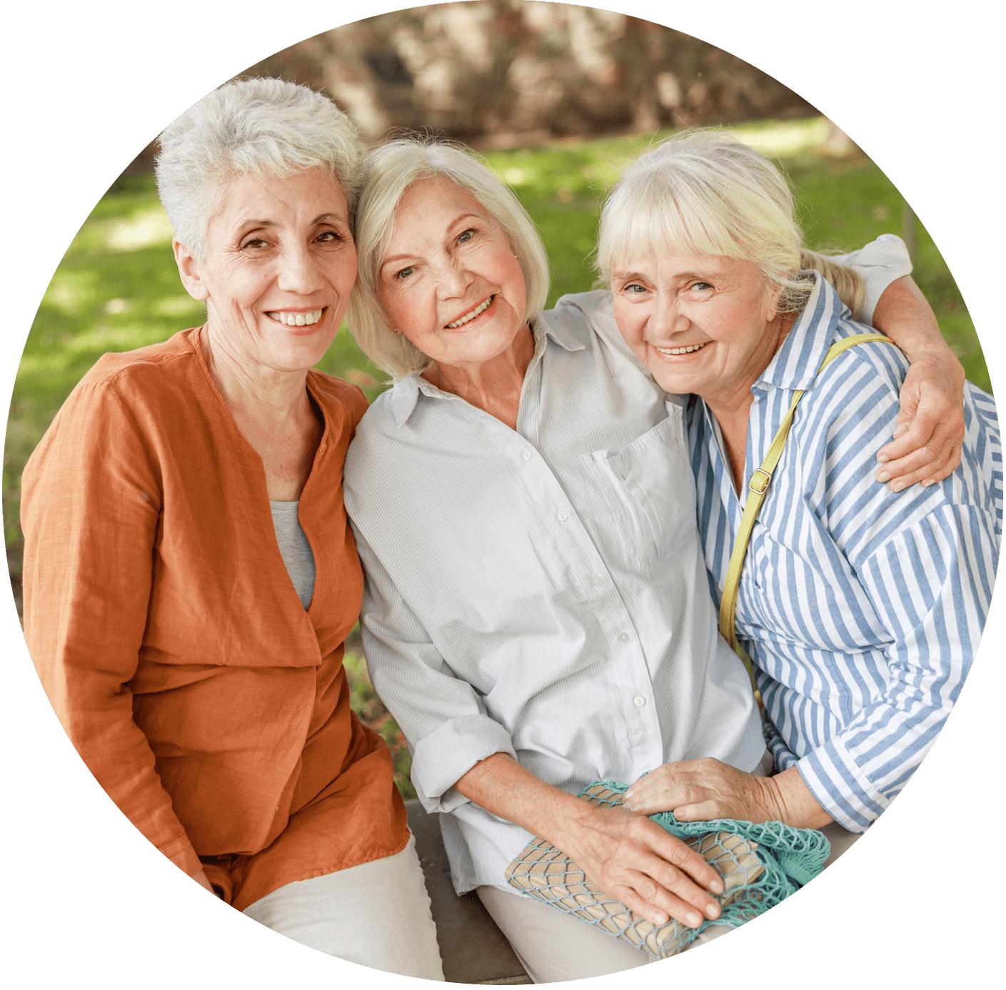 a group of women smiling